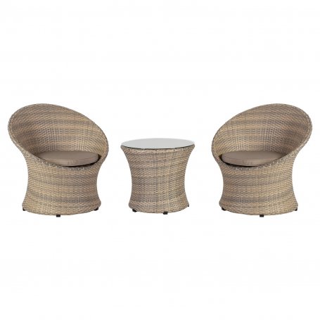 Pyöreä Pöytäsetti Noc, Wicker