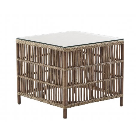 Rottinkinen sohvapöytä Donatello, lasikansi