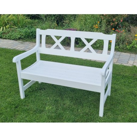 Tove, valkoinen puutarha penkki 2:lle