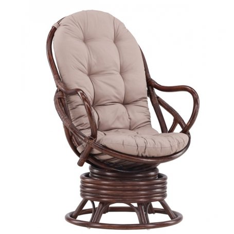 Pehmustettu rottinkinen nojatuoli Swing