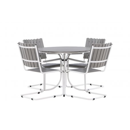 Holmsund harmaa pöytäryhmä 4 + 1