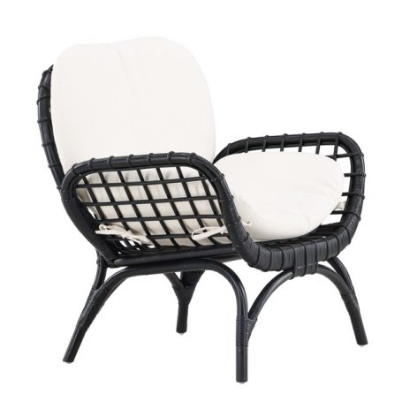 Rottinkinen musta Moana lepotuoli - Loungestol