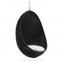Hanging Black Egg Chair Exterior - Artfibre muna riipputuoli, säänkestävä